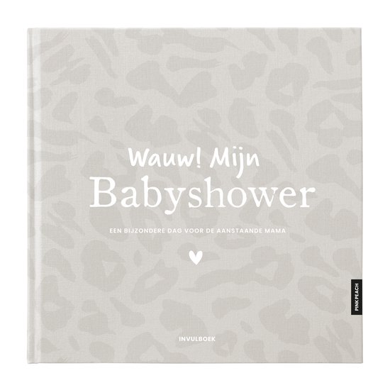 PINKPEACH - Babyshower Invulboek - Linnen - Leopard