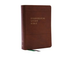 Evangelical Study Bible: Christ-centered. Faith-building. Mission-focused. (NKJV, Brown Leathersoft, Red Letter, Large Comfort Print)