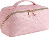 YONO Reis Make Up Tas - Toilettas Etui - Cosmetica Tas - Beauty Case Organizer - Large - Roze