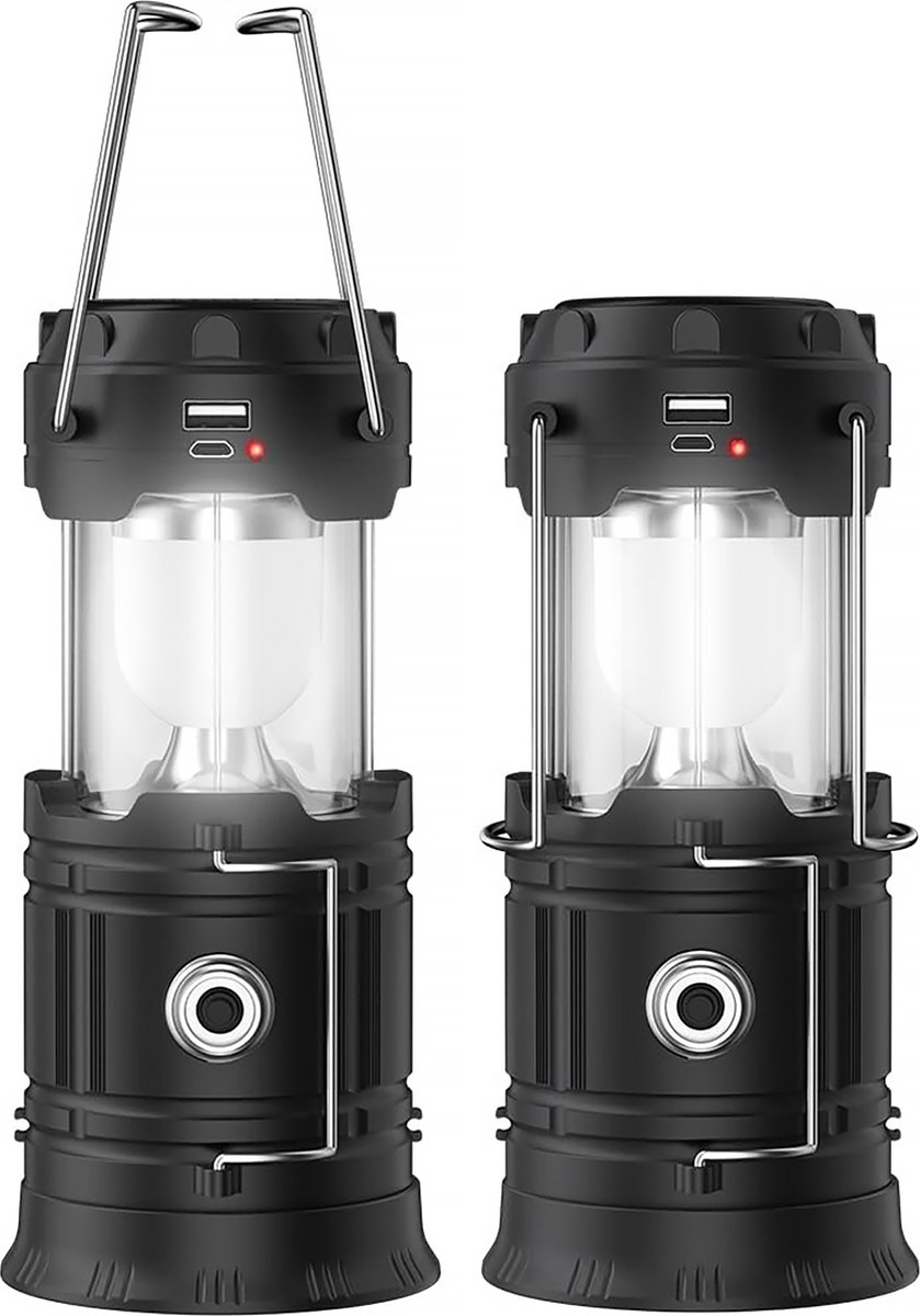EXTSUD Campinglamp voor buiten, oplaadbaar, IP44, campinglantaarn, tentlamp om op te hangen, intrekbare led-tentlamp voor outdoor, camping, nacht