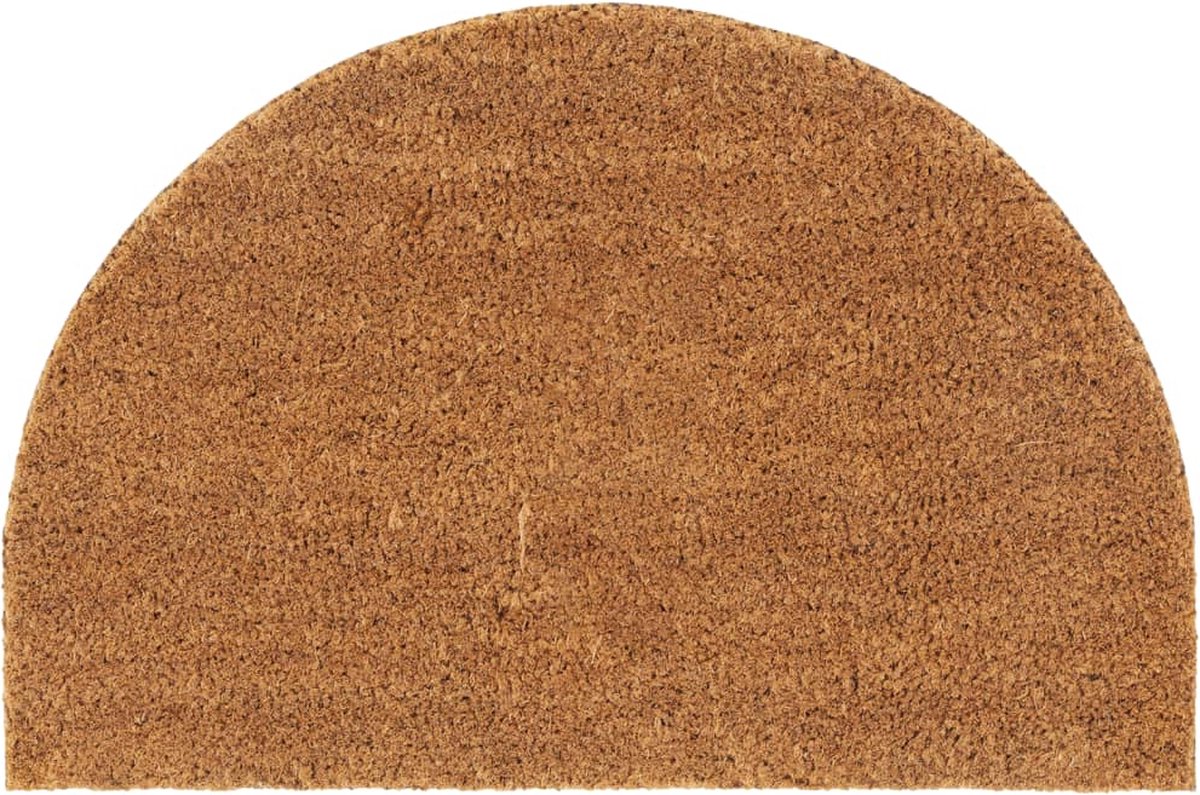 vidaXL - Deurmat - halfrond - 40x60 - cm - getufte - kokosve