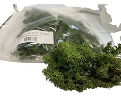 Rendiermos, mos Mosgroen 50 gram. Geschikt voor decoraties, mosschilderijen, moswanden, bloemstukjes