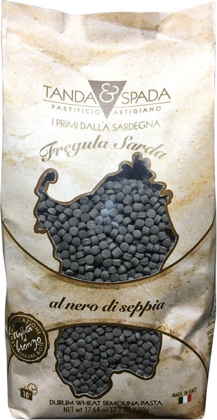 Tanda&Spada Pasta di semola Fregula al nero di seppia 500 gram