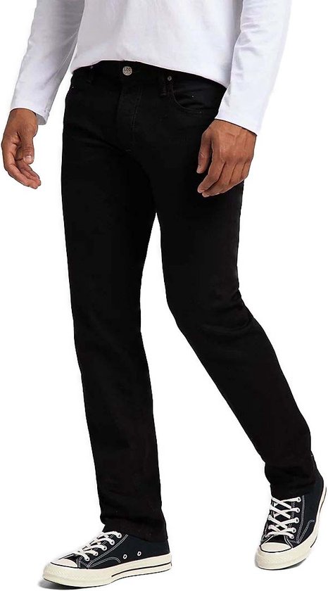 Lee Daren Zip Fly Clean Black Mens Jeans - Jeans pour Homme - Zwart - Taille 42/34
