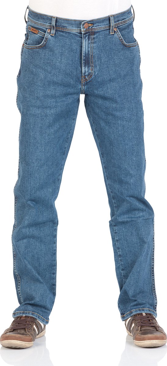 Wrangler Heren Jeans Broeken regular/straight Fit Blauw 40W / 36L Volwassenen