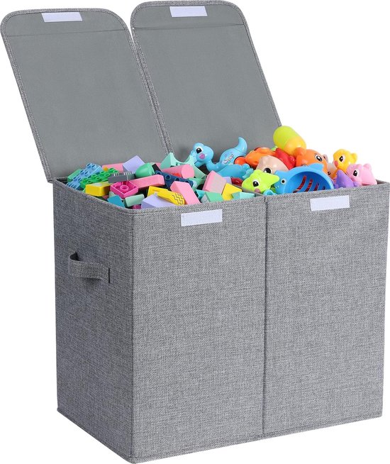 SONGMICS Opbergdozen van stof, 3 stuks, bakken met