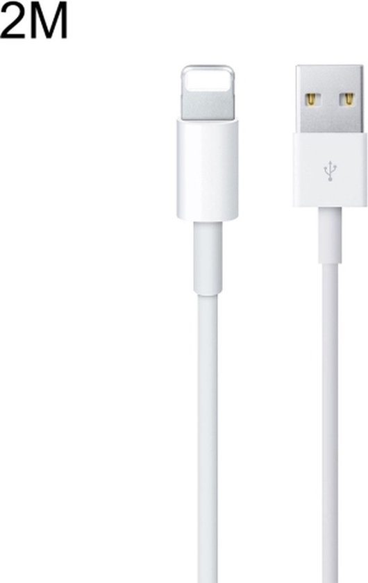 USB oplader kabel Geschikt voor: Apple iPhone 5,6,7,8,X,XS,XR,11,12,13,14,Mini,Pro Max - kabel - oplaadkabel - Geschik voor: Lightning USB kabel - lader - Laadkabel - 2 Meter - LuxeBass