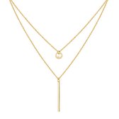 Goud Ketting Dames - Goud Collier Dames - Goudkleurige Ketting - Amona Jewelry