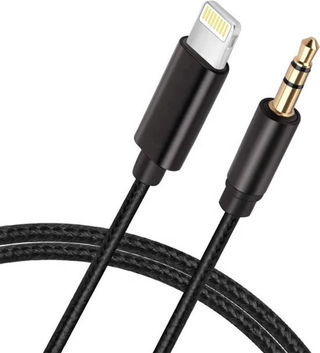 iphone aux kabel - Aux Kabel iPhone Auto - iPhone Lightning naar Headphone Jack Audio Aux Kabel - 3,5 mm - 1 Meter - Merkloos