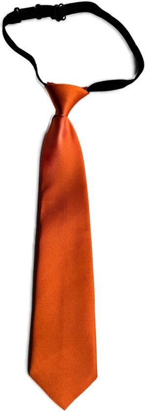 3BMT® Oranje Das - Oranje Stropdas met Clip - ideale Kleding voor Koningsdag voor de Man