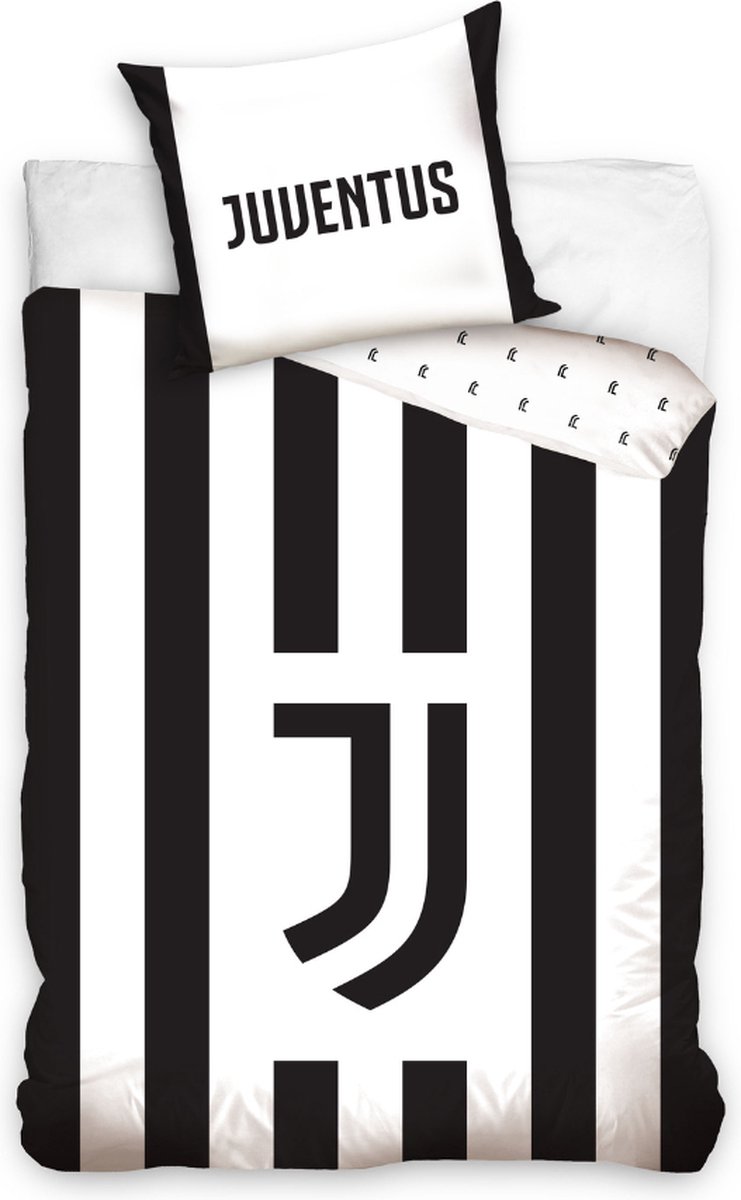 Juventus Dekbedovertrek 140 X 200 Cm/60 X 70 Cm Katoen Zwart/wit - Juventus