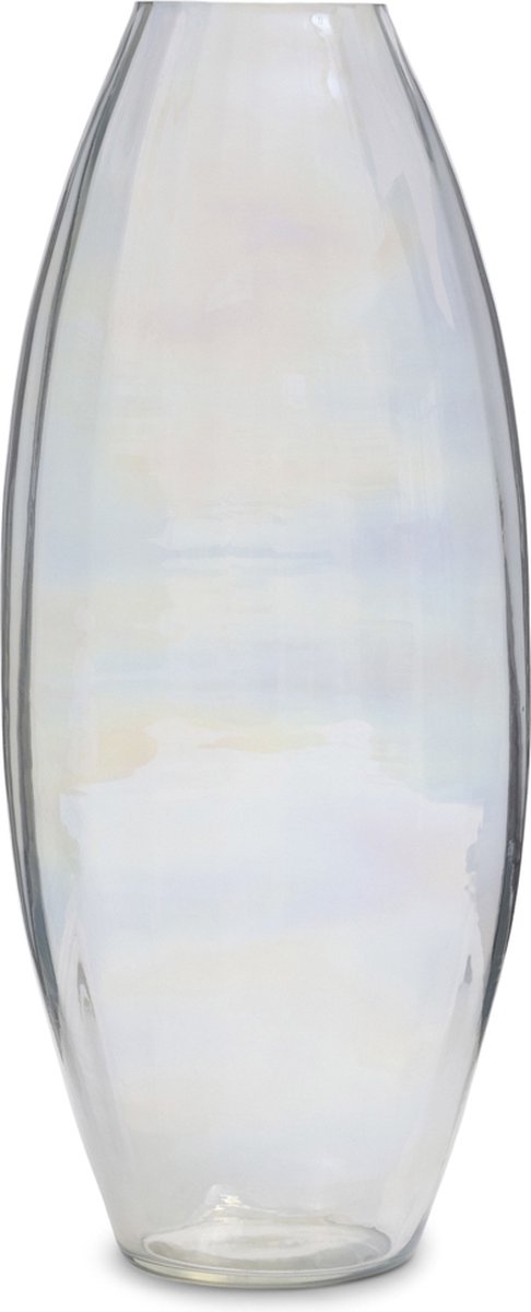 Riviera Maison Vaas glas gekleurd transparant - Amboise hoge ovale vaas binnen 38 cm