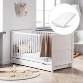 Lit bébé Petite Amélie ® - Lit bébé avec matelas blanc 70x140 cm - lit évolutif 0 - 6 ans - grandit avec votre enfant