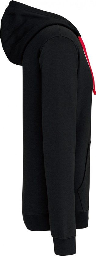 Sweatshirt Heren 4XL Kariban Lange mouw Black / Red 80% Katoen, 20% Polyester