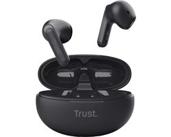 Trust Yavi Bluetooth Earphones - Volledig Draadloze Oordopjes met Noise-Cancelling Microfoons - Zwart