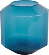 XLBoom Bliss Medium Vaas - Glas - Voor Binnen - Blauw - 19 × 19 × 22 cm