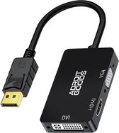 Adaptateur AdroitGoods DisplayPort vers HDMI/VGA/DVI - 4K - 1080p
