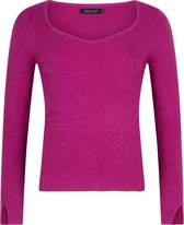 Ydence Knitted Top Chiara Tops & T-shirts Dames - Shirt - Roze - Maat M