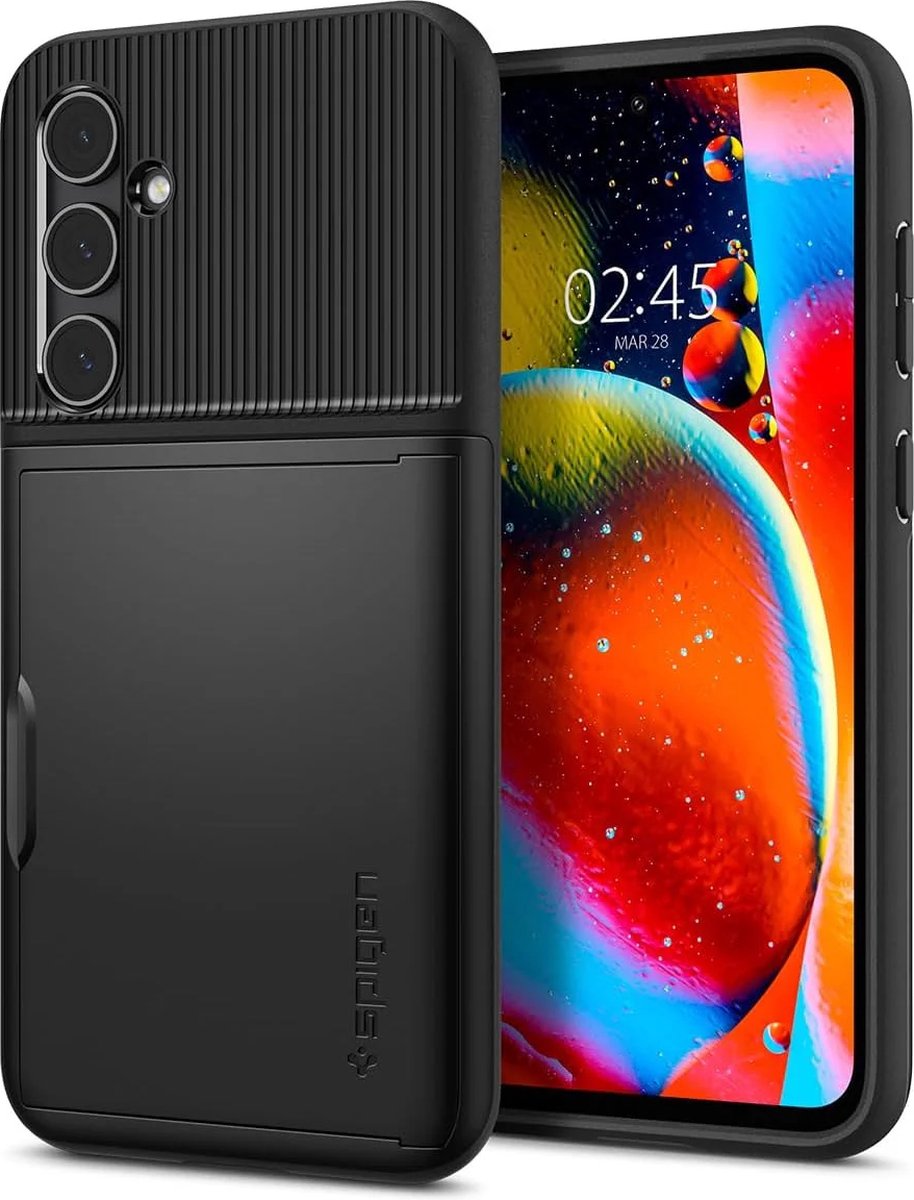 Spigen Geschikt Samsung Galaxy S23 FE 5G - Back Cover Hoesje - Geschikt voor Pasjes - Zwart
