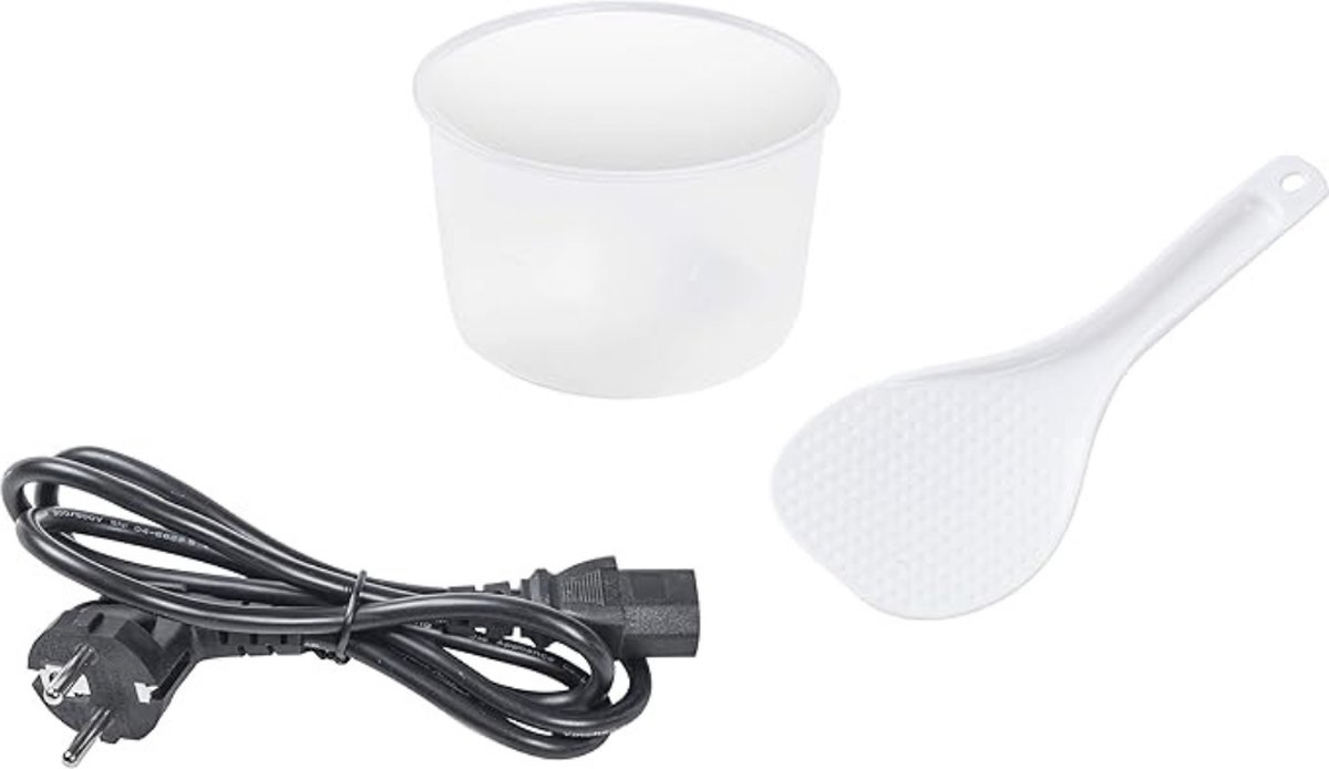 Luxe Elektrische Rijstkoker – Slimme Mechanische Slowcooker – Steam Basket – Warmhoudfunctie – 3 Lagen – 1L Compact Design – 400W - RVS – foto 6