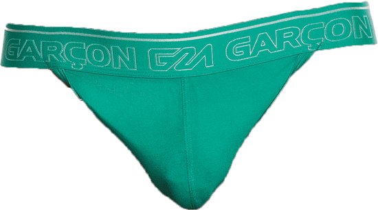 Garçon Courtside Green Thong - MAAT L - Heren Ondergoed - String voor Man - Mannen String