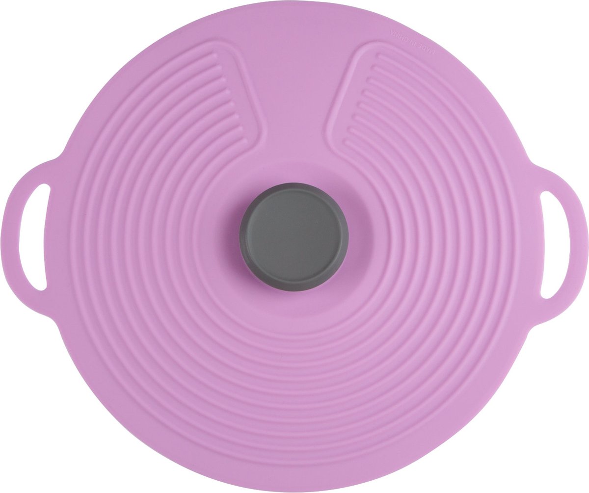 Elicious® - Siliconen deksel - Anti Spat Deksel - Voor schalen - Voor potten - Voor pannen - 23 cm Ø - Voedselveilig - BPA Vrij - Plasticvrij - Duurzaam - Vaatwasserbestendig - Magnetron geschikt - Koelkast geschikt - Milieuvriendelijk - Herbruikbaar