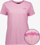 TwoDay dames T-shirt roze met backprint - Maat XL