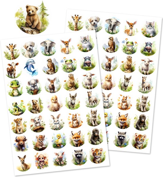 Foto: 2 stickervellen animal life stickervellen dieren knutselen volwassenen kaarten maken stickers kind stickers volwassenen knutselen meisjes stickers dieren stickervellen kind stickervellen volwassenen