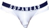Supawear Ribbed Slashed Brief White - MAAT XXL - Heren Ondergoed - Slip voor Man - Mannen Slip