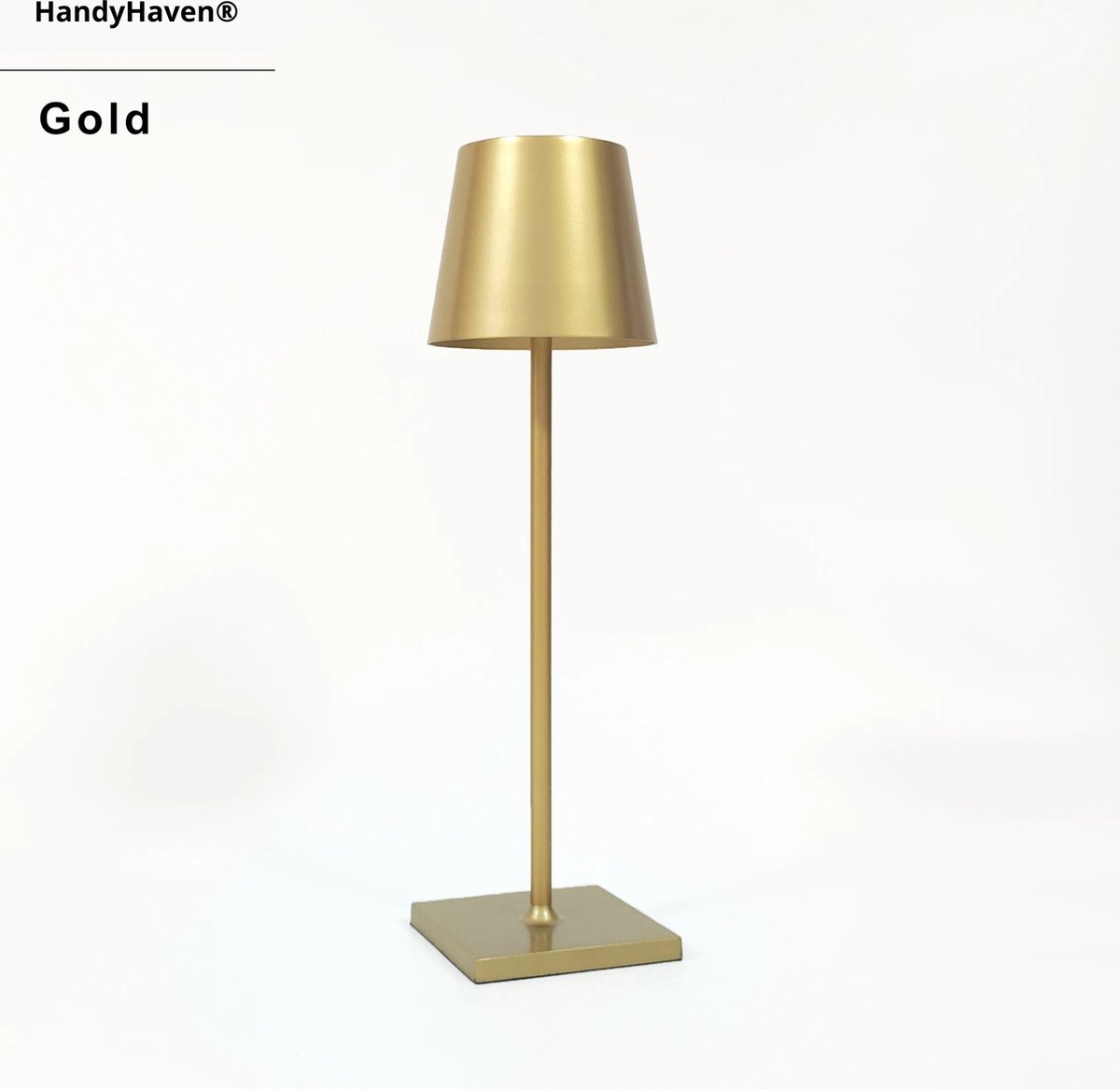 HandyHaven® - Tafellamp - Lamp - Buitenlamp - Nachtlamp - Bureaulamp - Goud - Gold - LED verlichting - Waterbestendig - USB opladen - Lampgrootte 38x11cm - Werktijd 15-20u