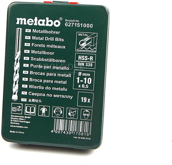 Metabo 627151000 19 delige metaalboren set - Metabo