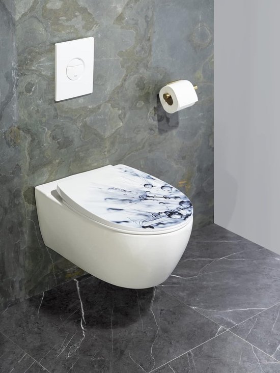 Wc-bril Caretta, Hygiënisch Toiletdeksel Met Softclose, Toiletbril Van Onbreekbaar Antibacterieel Duroplast Snelbevestiging Van Roestvrij Staal 38 X 45 Cm Diermotief
