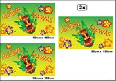 3x Vlag Hawai Aloha party 90cm x 150cm - Tropical feest Hawaii zomer beach fun festival evenement