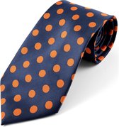 Tailor Toki Oranje zijden stropdas met stippen voor heren