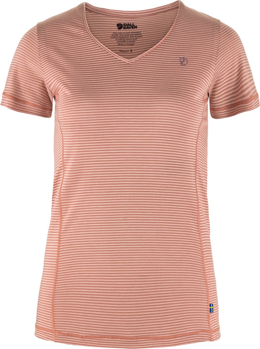 Fjällräven Abisko Cool T-shirt W - Dames - T-shirt - Dusty rose - Maat L