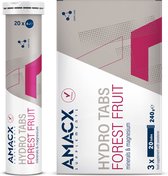 Amacx Hydro Tabs Forest Fruit - Electrolytes - Comprimés Hydratants Effervescents - 3 pack - 60 tabs