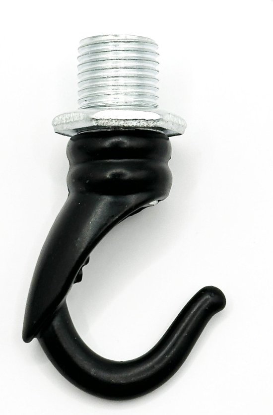Hypify® | Haakje deLuxe voor plafondkap - Lamp ophanging - Zwart - Haak - Industrieel Design