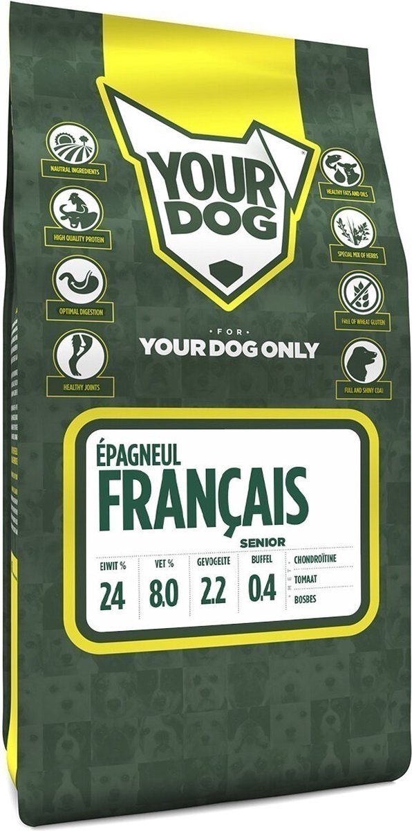 Yourdog Yourdog Epagneul français Rasspecifiek Senior Hondenvoer 6kg | Hondenbrokken
