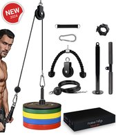 Positive Things Home Gym Fitness Set - Krachtstation Kabelsysteem - Kabelstation - Lat Pulley - Tricep touw