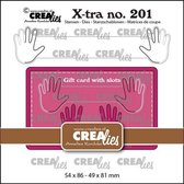 Crealies Xtra Cadeaukaart met schuifsysteem B CLXtra201 54x86 - 49x81 mm (02-24)