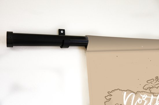 Tapisserie - Tapisserie - Wereldkaart - Lettres - Wit - 150x100 cm - Tapisserie