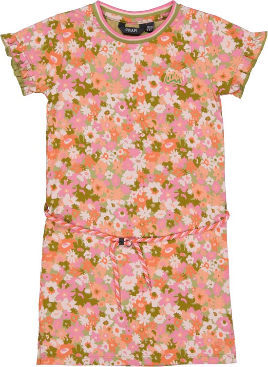 Meisjes jurk - Babette - AOP roze bloemen