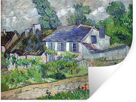 Muurstickers - Sticker Folie - Huis in Auvers - Vincent van Gogh - 120x90 cm - Plakfolie - Muurstickers Kinderkamer - Zelfklevend Behang - Zelfklevend behangpapier - Stickerfolie