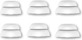 Ibley Siliconen double flange oortips voor Apple AirPods Pro (1e generatie) wit - Siliconen Earplug - Double flange design - S/M/L formaat - 3 paar - 3 maten