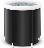 Ligbad opvouwbaar volwassenen - Opvouwbaar bad - Bath bucket - Ligbad vrijstaand - 70 x 80 cm - Zwart