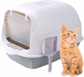 Bol.com Dream for pets Kattenbak - Premium kattenbak - Kattentoilet - Met schep - Grijs aanbieding