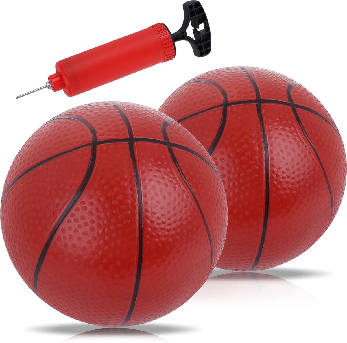 Opblaasbare Mini Basketbal Set met Twee Basketballen - Indoor en Outdoor Speelgoed voor Kinderen en Volwassenen - Compact en Draagbaar - Inclusief Handpomp - Ayangoods