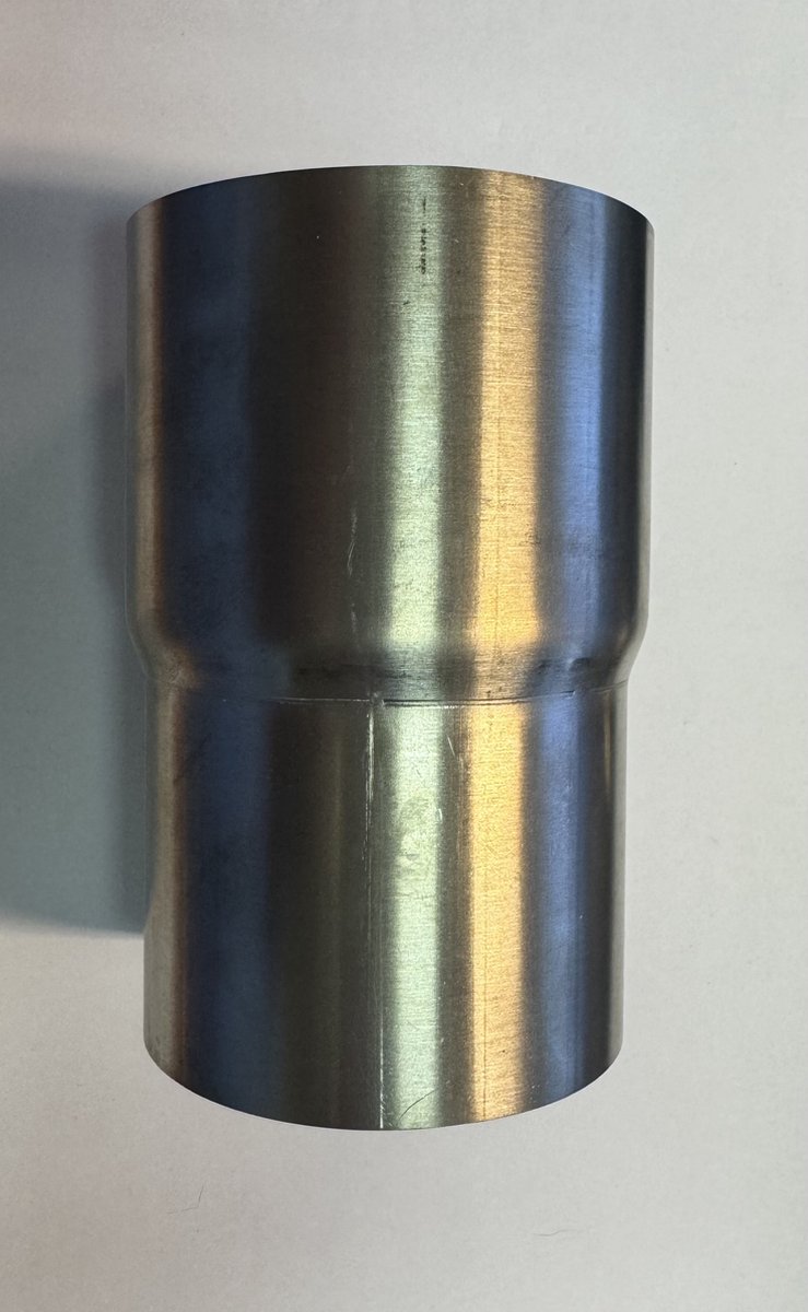 RVS REDUCER 2-TRAPS - 76MM -> 70MM