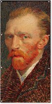 Wanddecoratie buiten Zelfportret - Vincent van Gogh - 80x160 cm - Tuindoek - Buitenposter