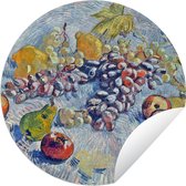 Tuincirkel Druiven, citroenen, peren en appels - Vincent van Gogh - 90x90 cm - Ronde Tuinposter - Buiten
